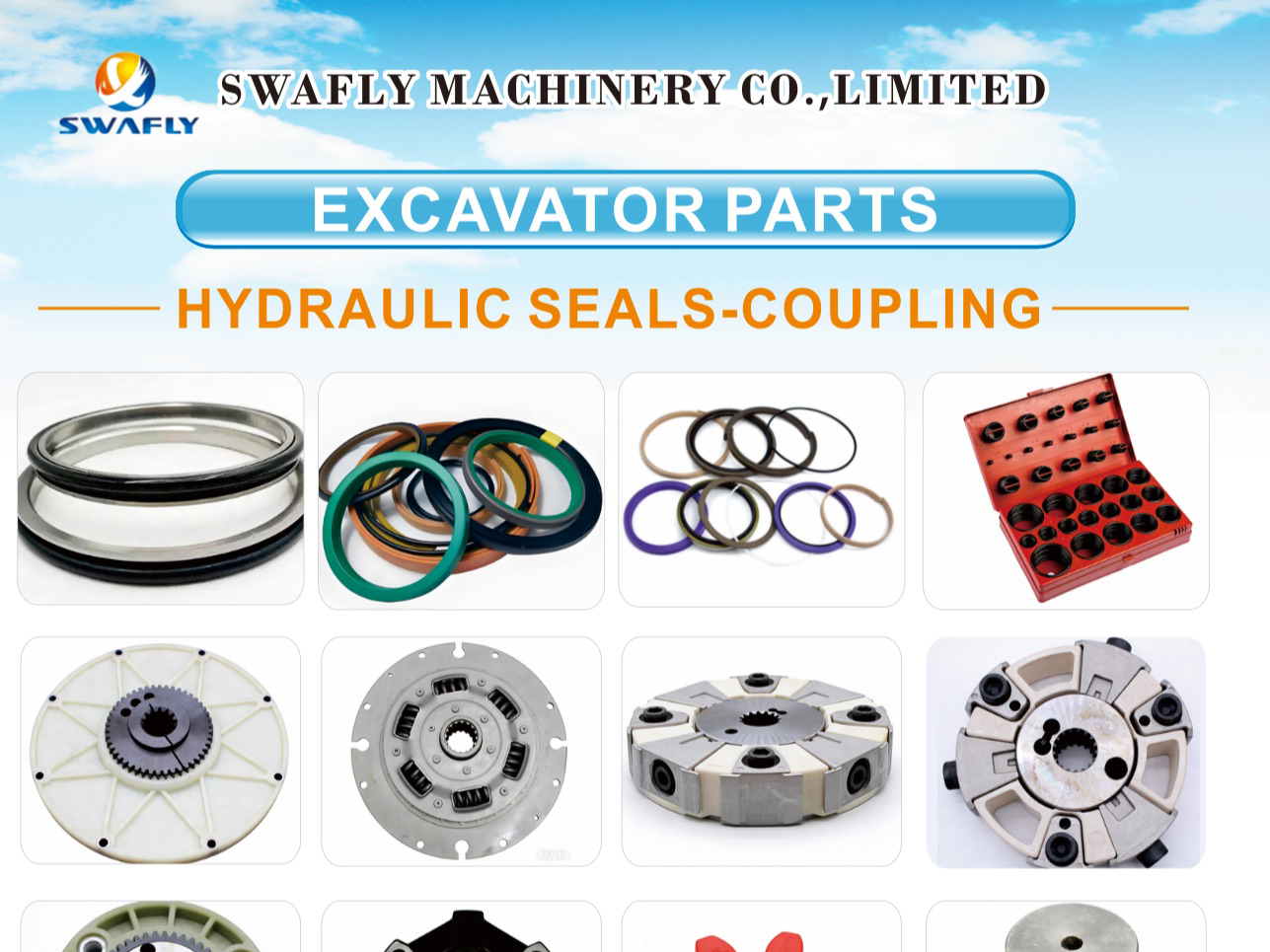 کھدائی کرنے والوں، لوڈرز اور ڈوزر کے لیے معیاری مہریں اور پرزے۔