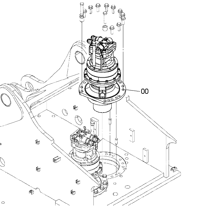 ہٹاچی ZX490LC-5A سوئنگ ڈیوائس YB60000926 9301113